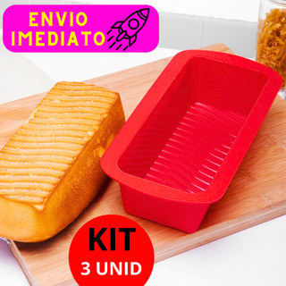 Kit 03 Formas De Pão 20 Cm Silicone Experiências Na Cozinha Prático Livre de Bpa Antiaderente
