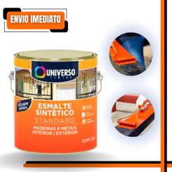 Tinta Esmalte Sintético 3,6L Brilhante | Madeira e Metal | Secagem Rápida