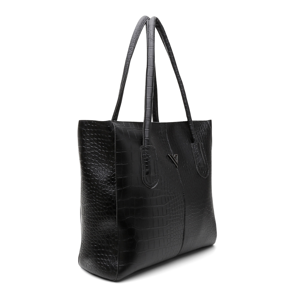 Detalhes do Kit 2 Bolsas Feminina Monique Sacola Transversal de Ombro Tiracolo + Carteira Lançamento Preto