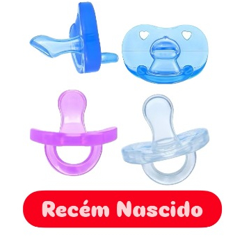 Chupeta Recém Nascido Comfort orto ou redonfo  100% silicone de 0 à 6 meses (0127) em Oferta na Shopee