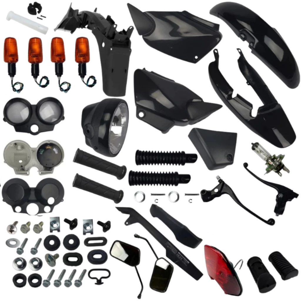 KIT CARENAGEM RABETA PARALAMA TRASEIRO LANTERNA FAROL PISCA CG FAN 125 2004 2005 2006 2007 A 2008 em Oferta na Shopee