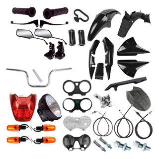 Kit Carenagem Completa Farol Pisca Cg 150 Titan Fan 2004 2005 2006 2007 2008 Preto Kit Completo em Oferta na Shopee