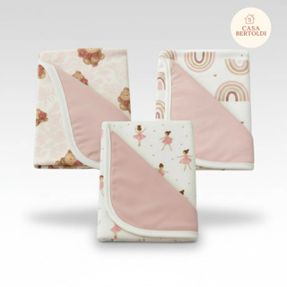 Kit 3 ou 5 Mantas Bebê 100% algodão Super Macia Enxoval Infantil Menino Menina em Oferta na Shopee