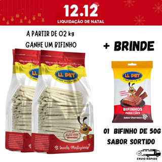 Osso Ossinhos Palitos Petiscos Mastigáveis LLPet Cães 1Kg em Oferta na Shopee