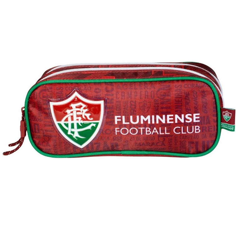 Estojo Escolar Penal Duplo Compartimento Menino Time Futebol Fluminense Original 16446