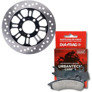 Disco de Freio Dianteiro Cg 160 Titan Combi Brake + Pastilhas Diafrag em Oferta na Shopee