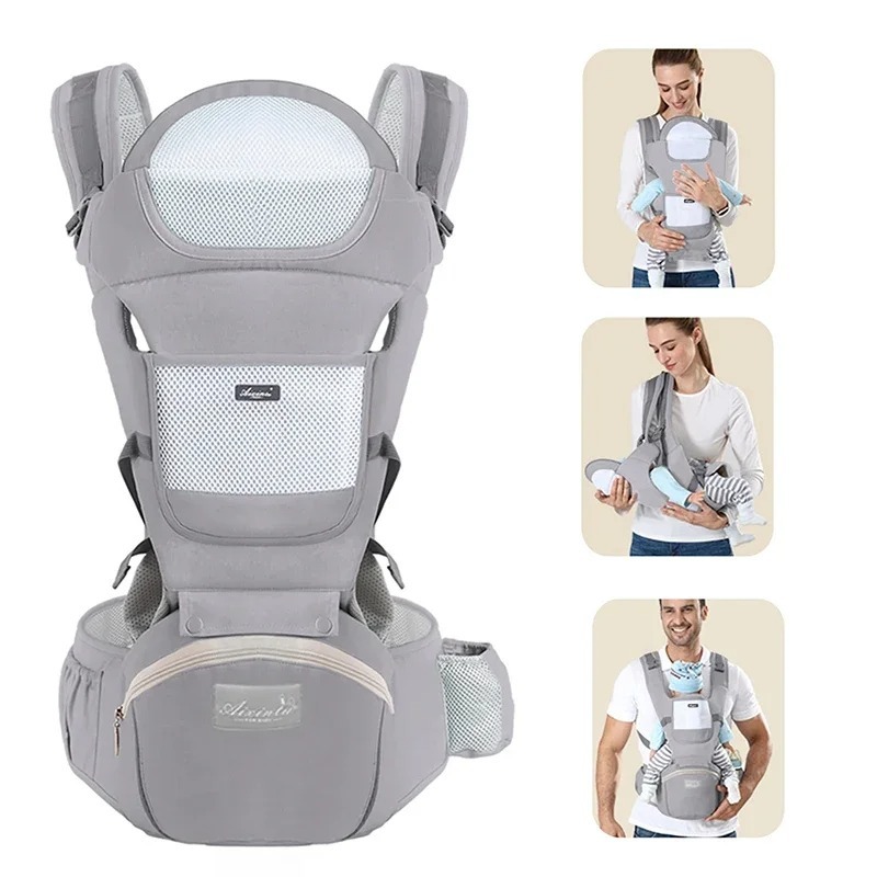 Banco De Cintura Para Bebê Canguru Bebe Passeio Varias Cores Mochila Infantil Hipseat em Oferta na Shopee