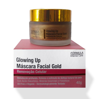 Máscara Facial Dourada | Glowing Up 40g – Fórmula Intense Care