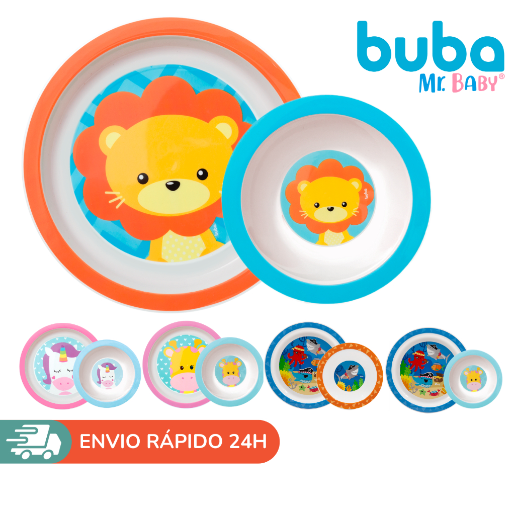 Kit Prato Raso e Fundo Buba para Introdução Alimentar