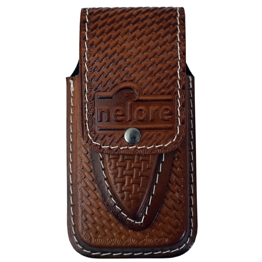 Capa Suporte para Celular e Faca Conjugada de Luxo Dois em Um Nelore Boiadeiro