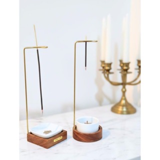 Incensário Invertido Redondo ou Quadrado vertical Luxo PORCELANA Madeira Nobre suporte incenso torre em Oferta na Shopee