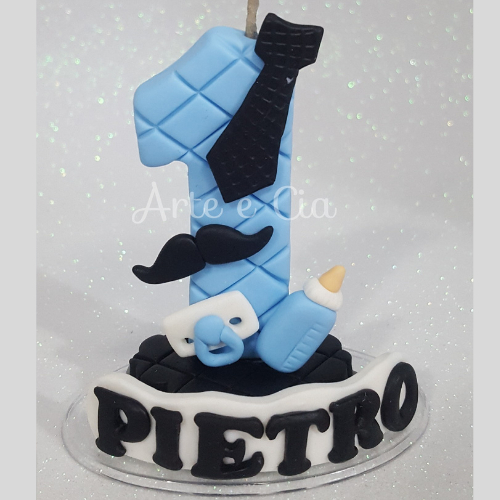 PODEROSO CHEFINHO VELA DE ANIVERSÁRIO INFANTIL PERSONALIZADA EM BISCUIT ARTESANAL FESTA