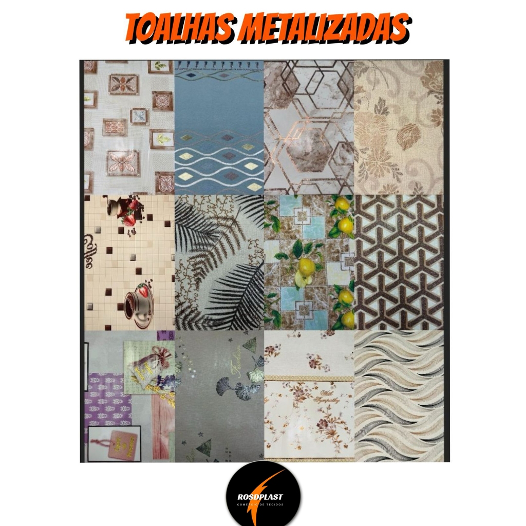 Toalha de Mesa Plástica Térmica Impermeável Metalizada Semi Térmica