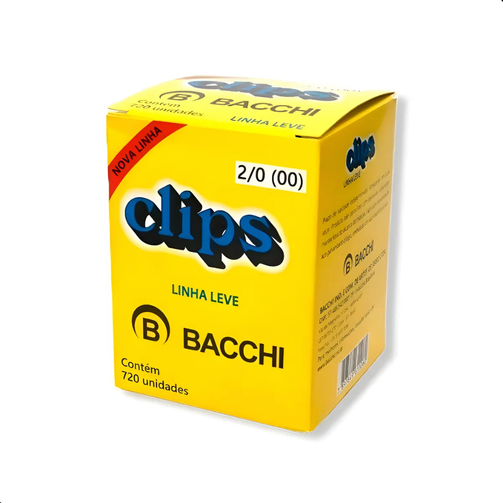 Clips Aço Galvanizado Bacchi 2/0 500g Linha Leve Caixa Com 720 Unidades Alta Durabilidade Original em Oferta na Shopee