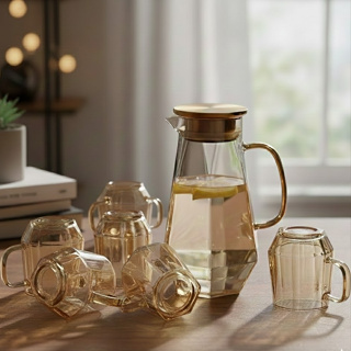 Kit Jogo Jarra Com Copos Xicara Caneca Quente Frio Tampa Inox De Cafe De De Luxo 7 Peças em Oferta na Shopee