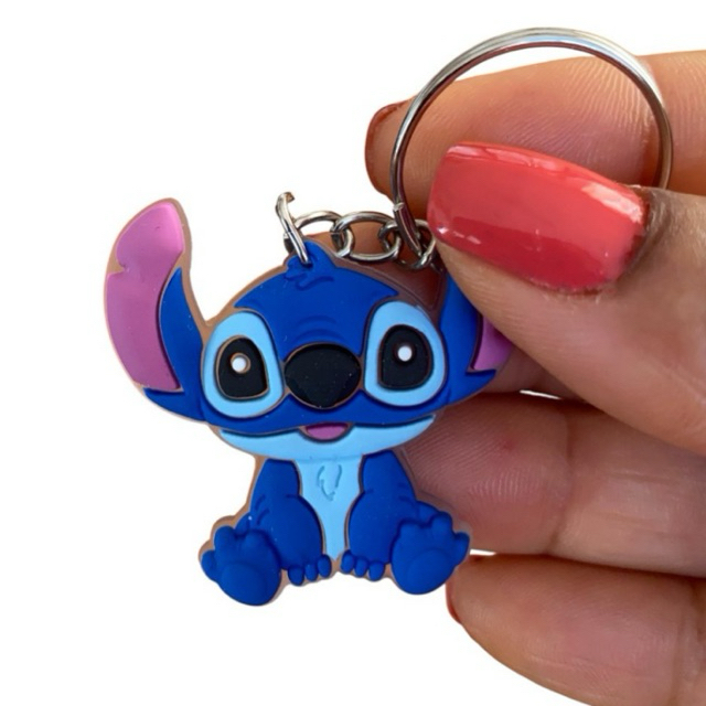 Chaveiro Stitch kit 10/50 Lembrancinha Chaveirinho Emborrachado Tema Festa Aniversario Lilo Stitch