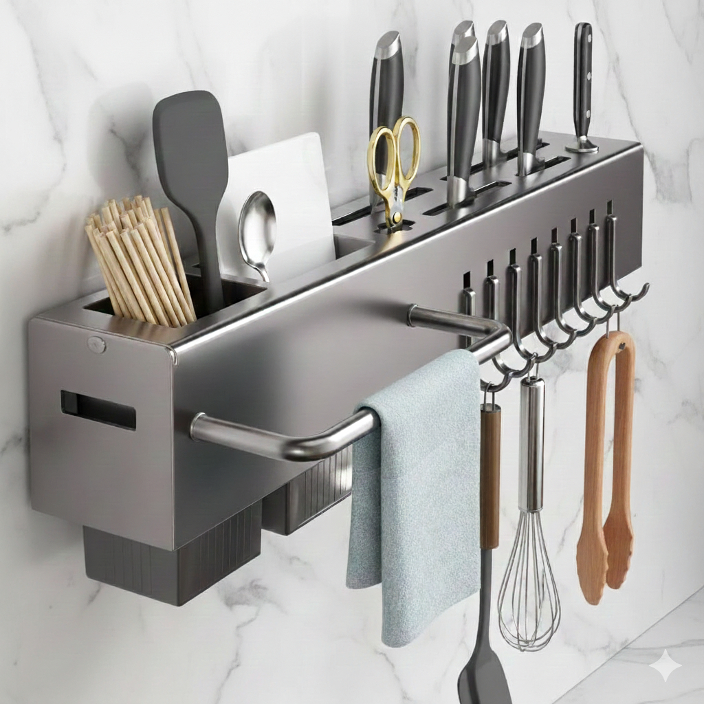 Suporte Para Armazenamento De Facas Ganchos Talheres Utensílios De Cozinha De Ferro em Oferta na Shopee