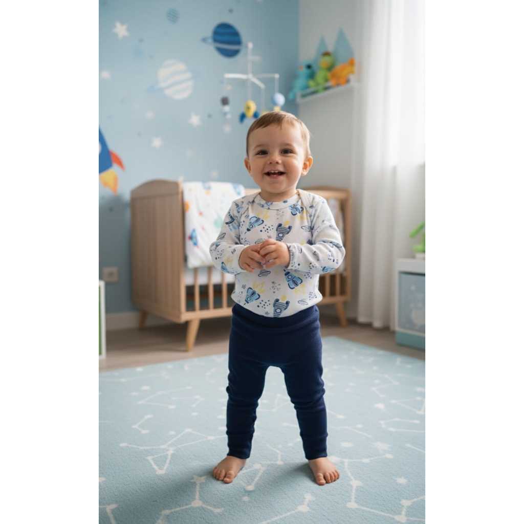 Body bebê manga longa com calça /Conj mijão  tam Rn ao 2 anos Menino malha canelada meia estação. em Oferta na Shopee