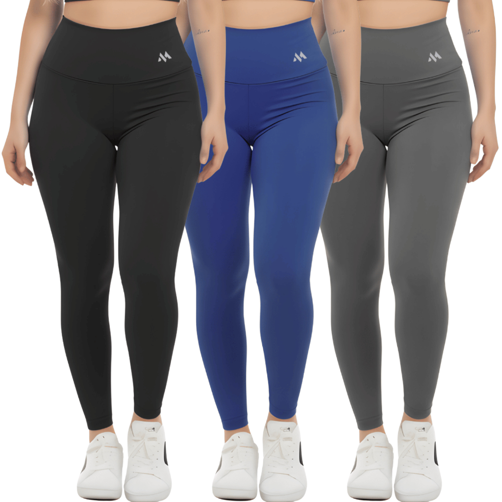 KIT 3 Legging Blackout Basic Com Flexibilidade em Oferta na Shopee