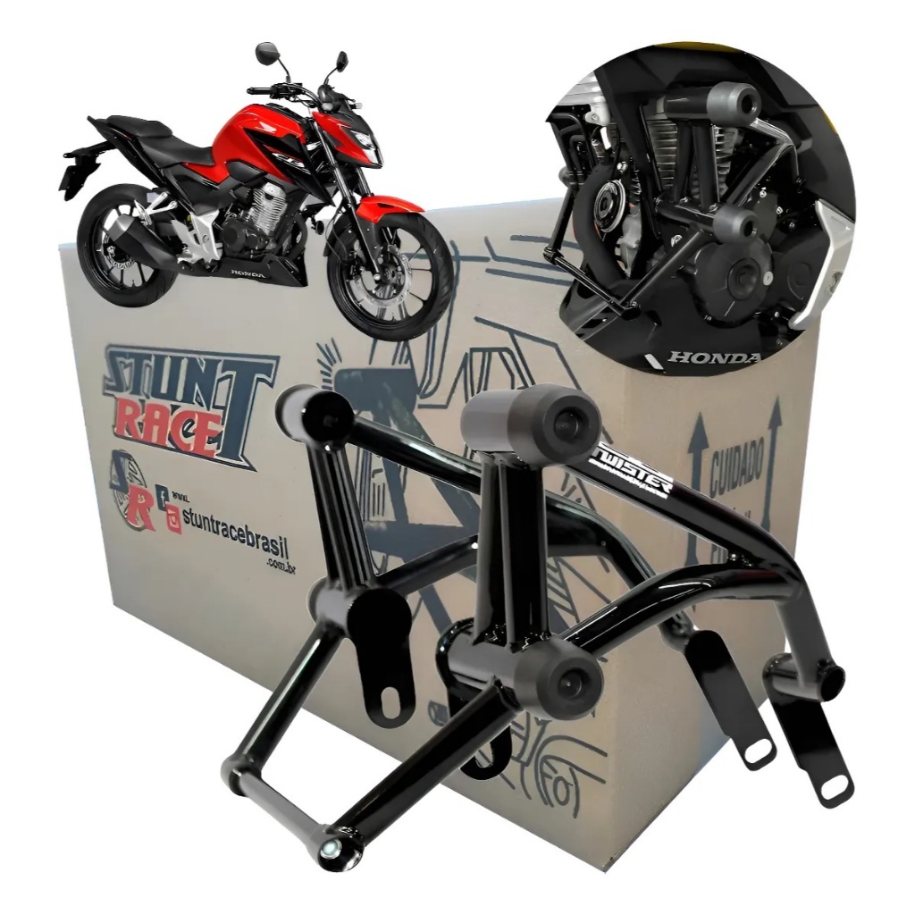 Protetor Stunt Race CB 300F Twister o melhor Slider Proteção motor e carenagem Honda CB300 f 2023 2024 2025 2026 2027