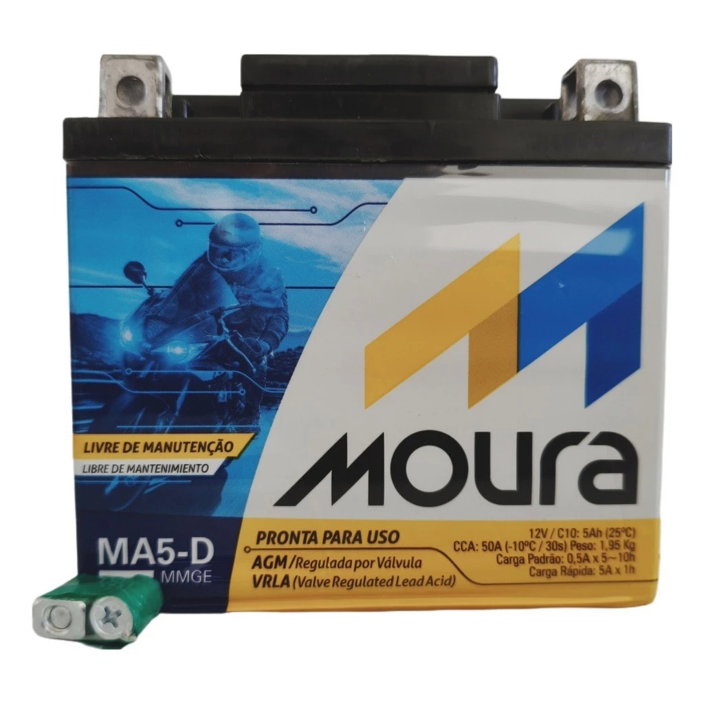 Bateria Moura Moura MA5-D CG125 BIZ125 CG160 FAN serve todas