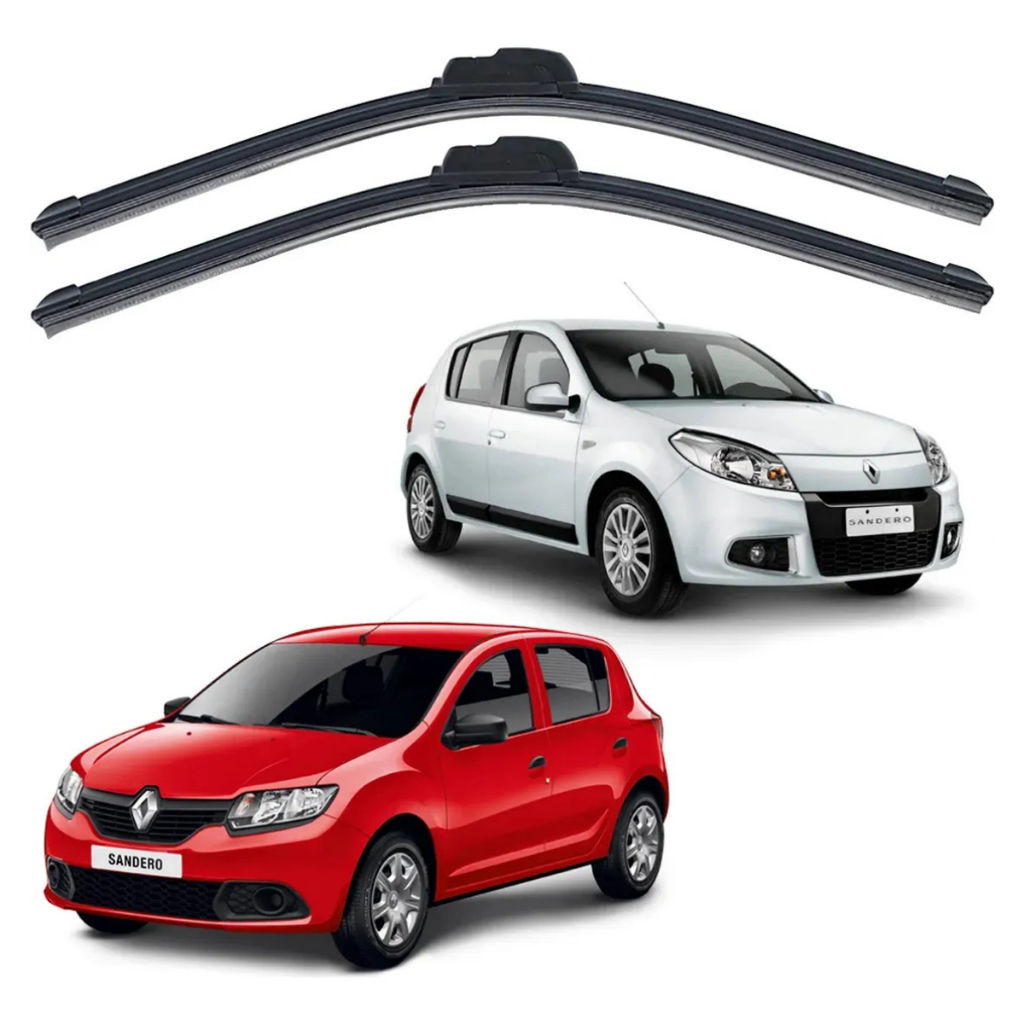 Par Palheta Limpador Parabrisa Silicone Sandero 2007 À 2014 Kit Palhetas Parabrisa Sandero