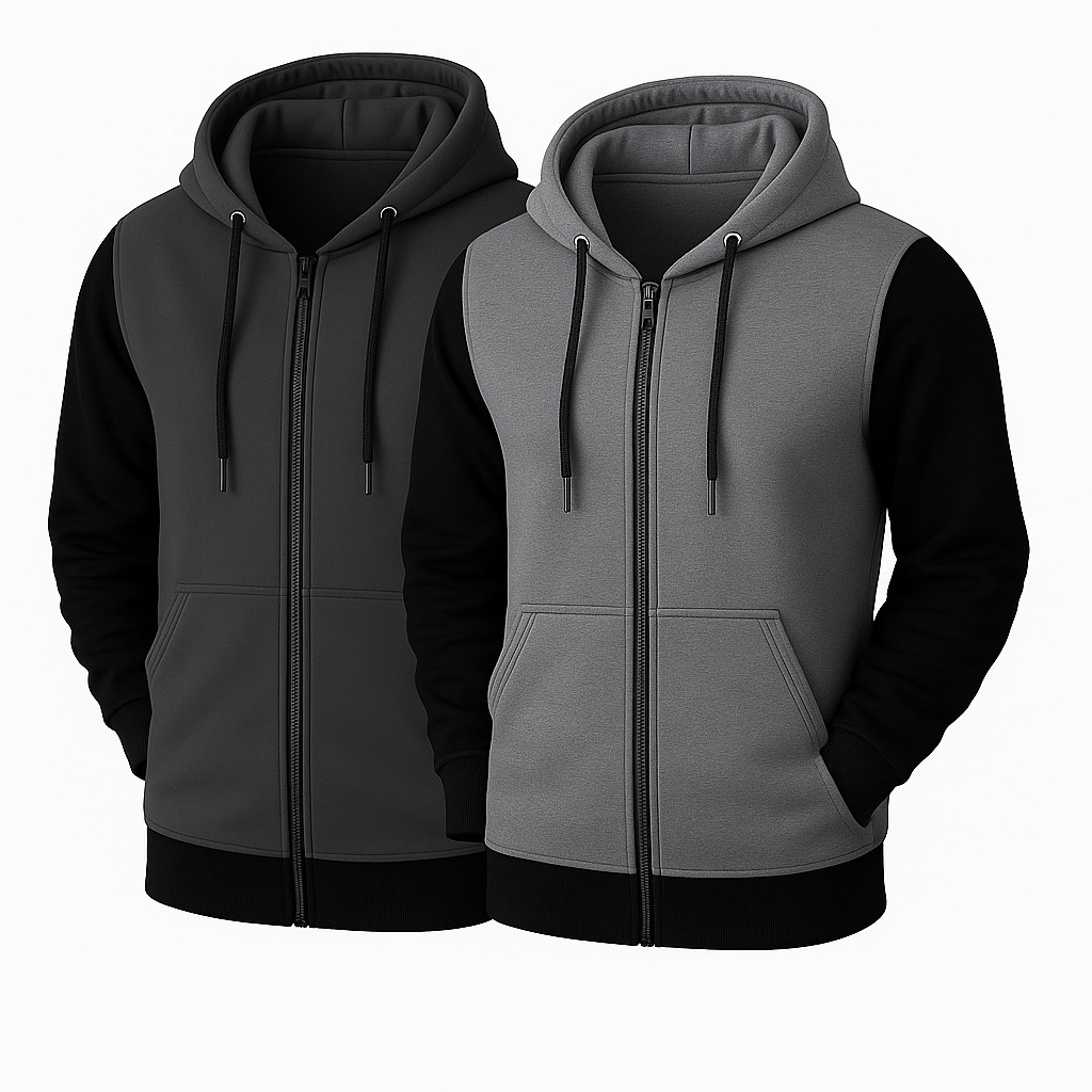 Kit 2 Casacos Masculino - Ziper Frontal Estiloso e Quentinho em Oferta na Shopee