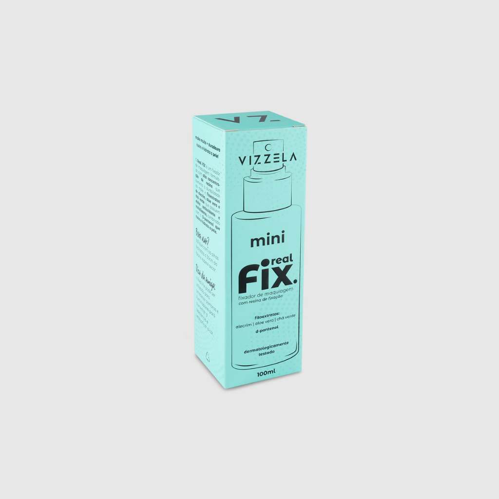 Detalhes do Mini Fixador Bruma Maquiagem Real Fix Spray Alta Duração Vegano Original Vizzela
