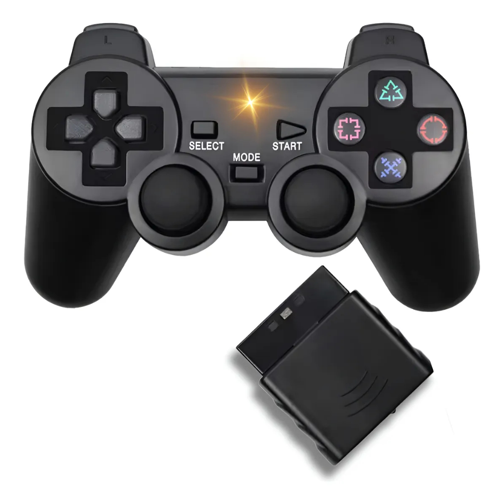 CONTROLE PARA PLAYSTATION 2 PS2 - COM FIO E SEM FIO
