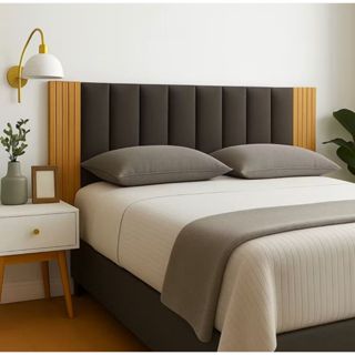 Kit Peças Cabeceira Modular + Painel Ripado MDF Para Cama Box Casal King Queen - Envio Full em Oferta na Shopee