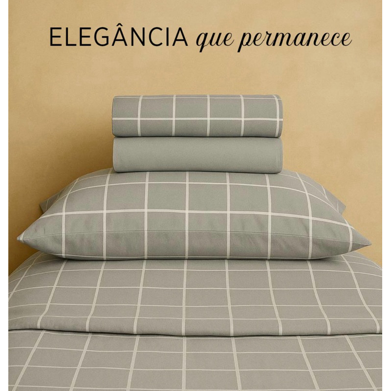 JOGO DE CAMA QUEEN SIZE QUEEN 300 FIOS