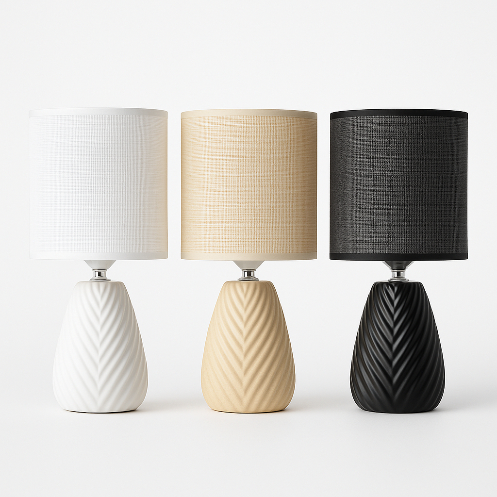 Abajur Luminaria De Ceramica Com Cúpula Ambiente Decoração Sala Quarto