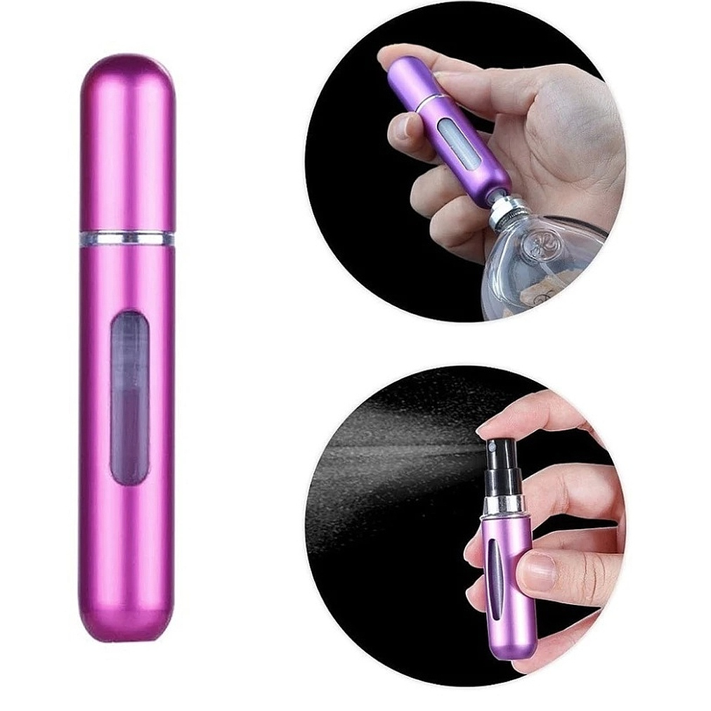 Kit 3 Frasco de Perfume Recarregável 5ml Portátil Spray Porta Mini Bolsa Viagem Vazio