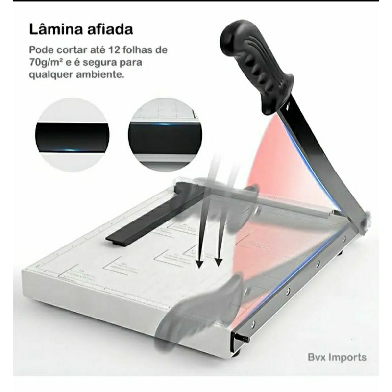 Kit Papelaria Laminadora, Guilhotina e Perfuradora de Papel.