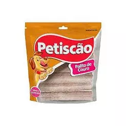 Osso Palito Couro 12mm Petiscão para Cães - 1kg
