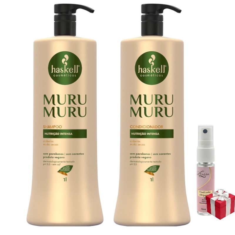 Kit Haskell Murumuru Shampoo 1 Litro  + 1 Condicionador 1 Litro