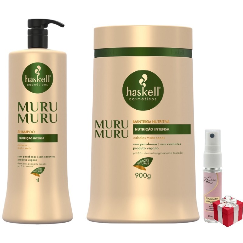 Kit Haskell Murumuru Shampoo 1 Litro  + 1 Mascara 900ML