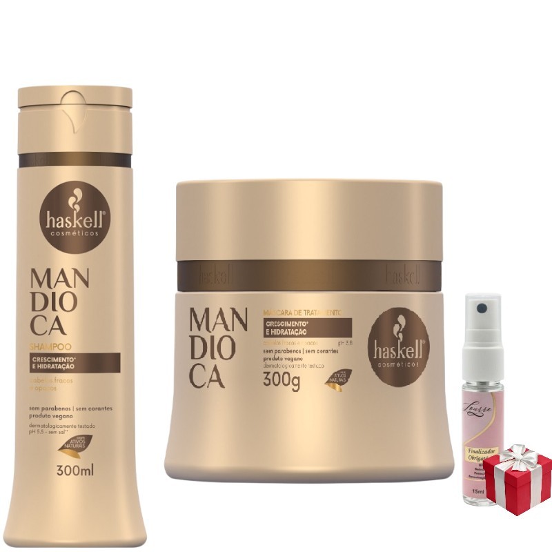 Kit Haskell Mandioca Shampoo 300ML  + 1 Mascara  300ML
