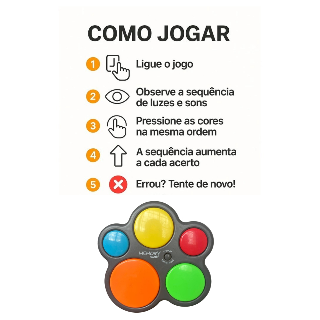 Jogo da Memoria Sonoro Visual Memory Game Interação Diverção Pais filho Autisto Concentração Atenção — imagem 2 de 2