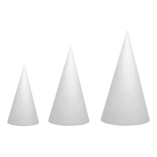 Kit cone de Isopor 1 , 3 , 6 ou 12 unidades escolha seu tamanho Árvore de Petiscos Torre de Brigadeiros Decoração d
