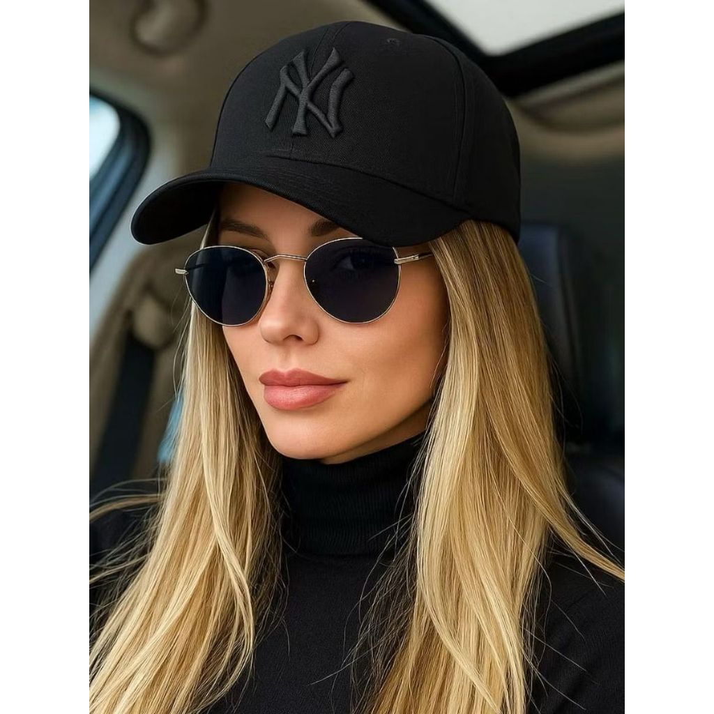 Boné Ny Feminino Bordado Aba Curva Virginia Unissex Masculino Feminino Premium FIt Casual 2026 em Oferta na Shopee