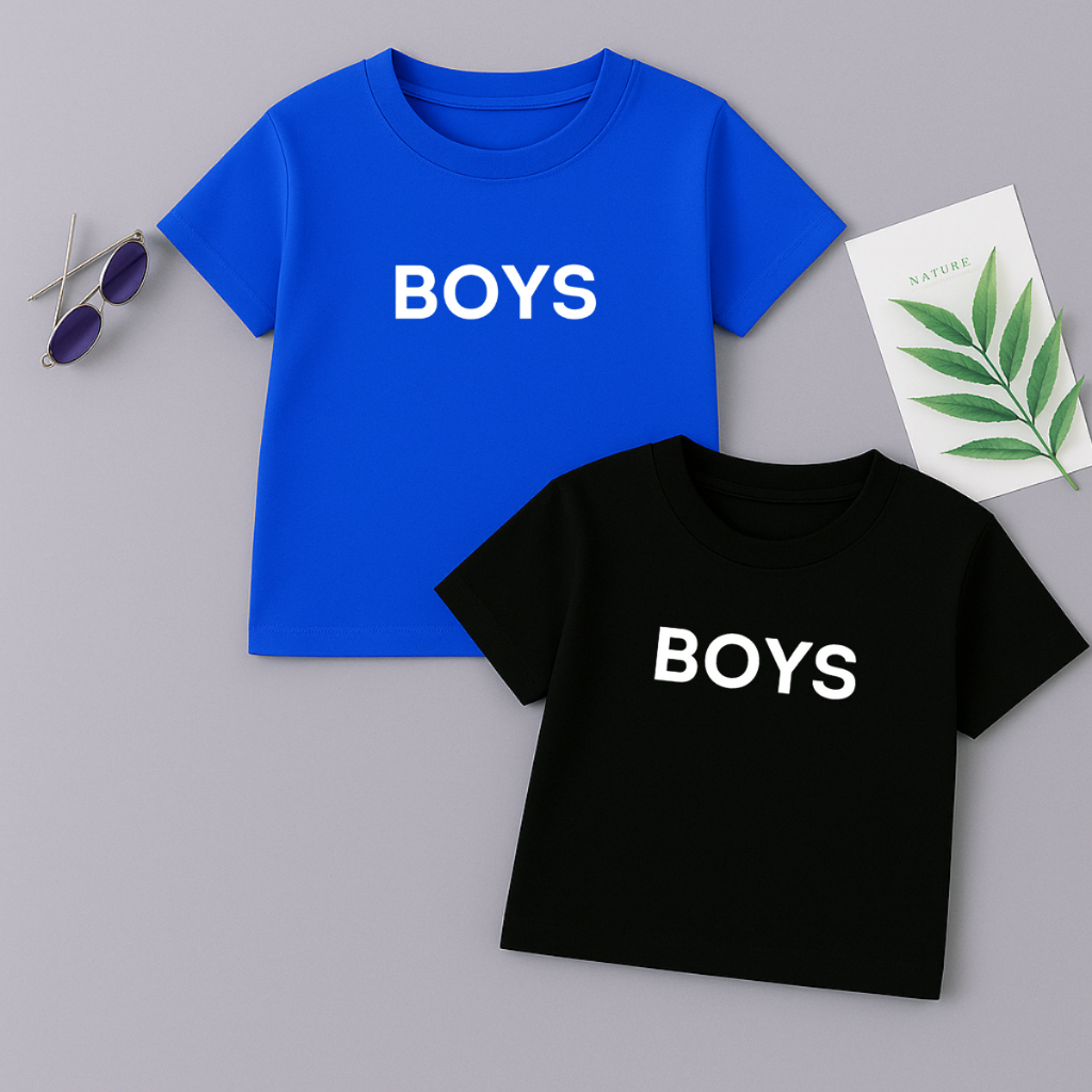 kit 2 Camisetas Básica Infantil Masculina Menino De Algodão Premium Moderna Boys