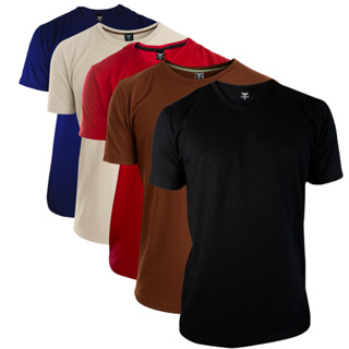 Kit 5 Camiseta Masculina Basica Lisa Algodão Conforto Premium Cores Sortidas Oportunidade em Oferta na Shopee