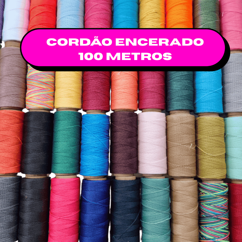 Cordão Encerado 1mm 100 Metros Fio Cordone Cores Diversas Com Para Pulseiras em Oferta na Shopee