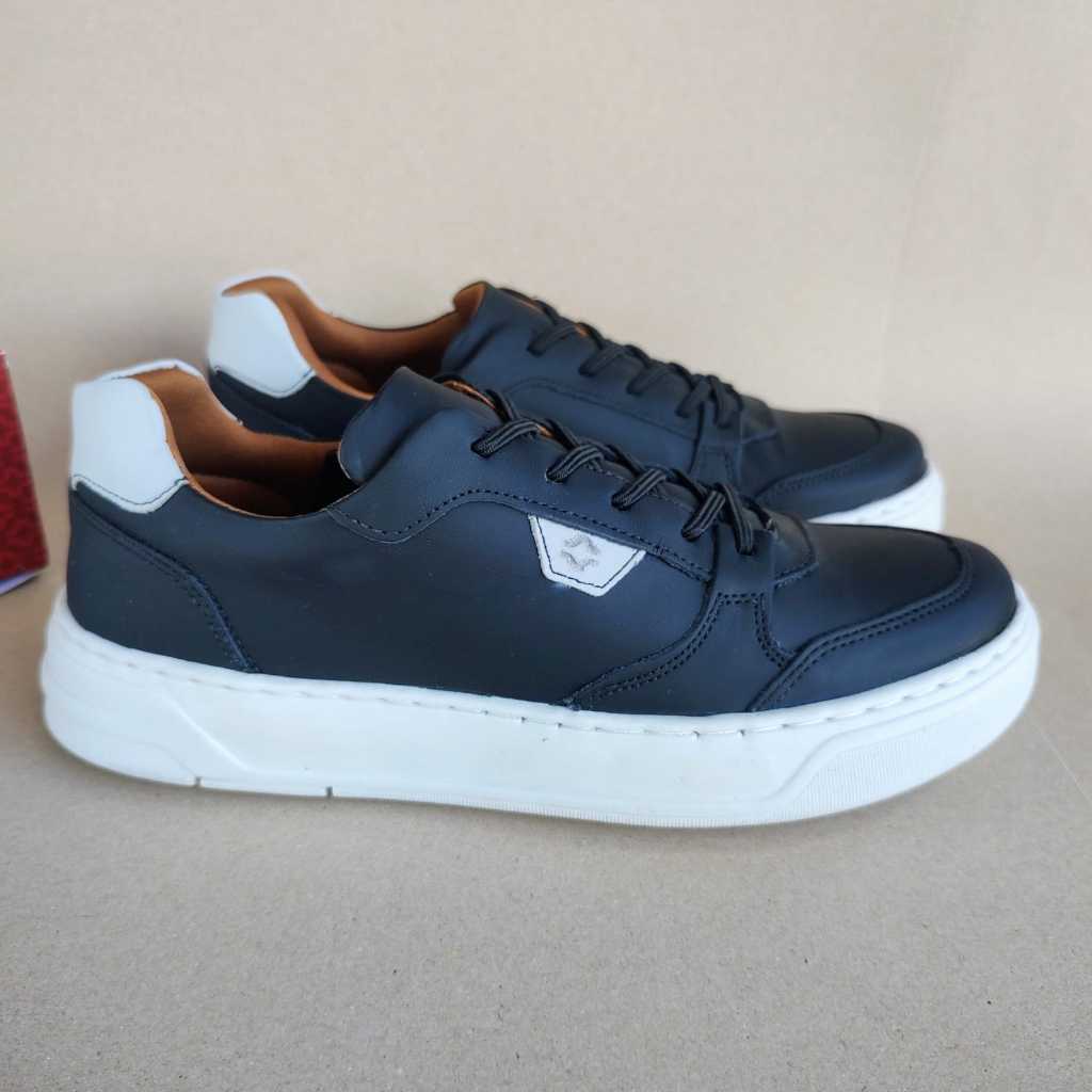 Sapatênis Masculino Perlatto Michigan  Couro 100%  Preto Fosco MIC015