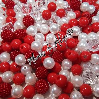 Blend Mix Pedraria Vermelho Premium Perola Miçanga Cristais brincos tiaras artesanato bijuterias em Oferta na Shopee