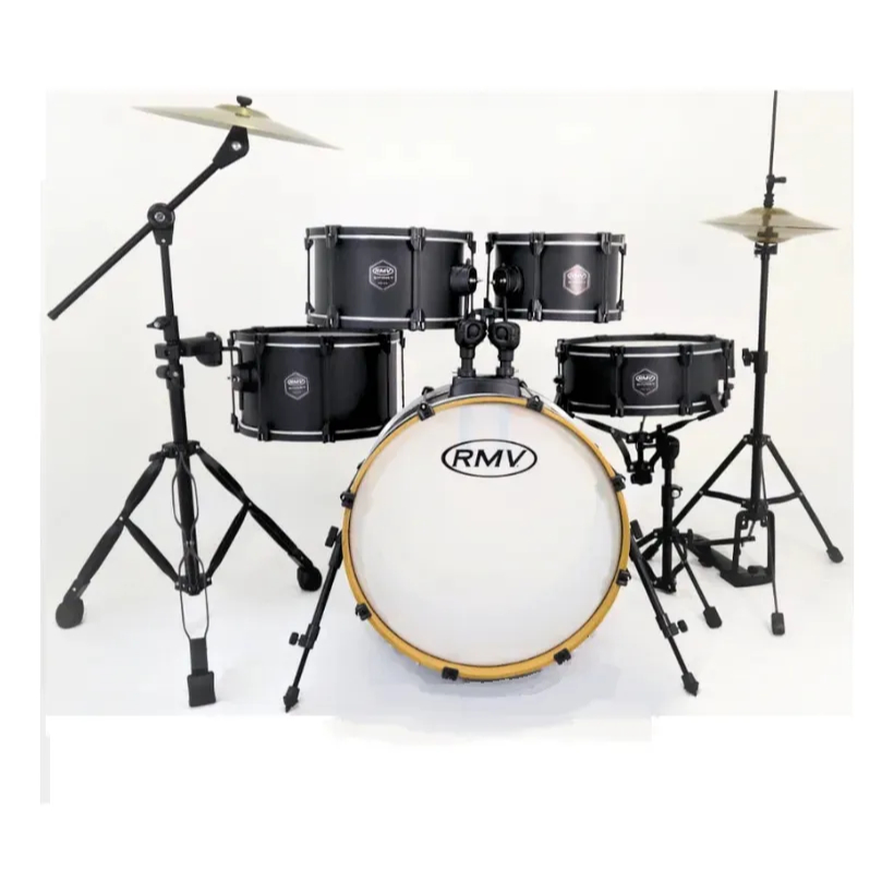 Bateria Rmv Smart Pró Bumbo 18 Com Prato Preta