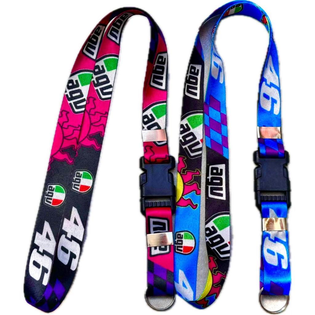 2 - Chaveiros VR 46 Cycles Moto Cordão PINK / AZUL em Oferta na Shopee