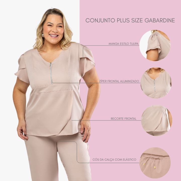Scrub Feminino Plus Size Conjunto Gabardine Aur em Oferta na Shopee