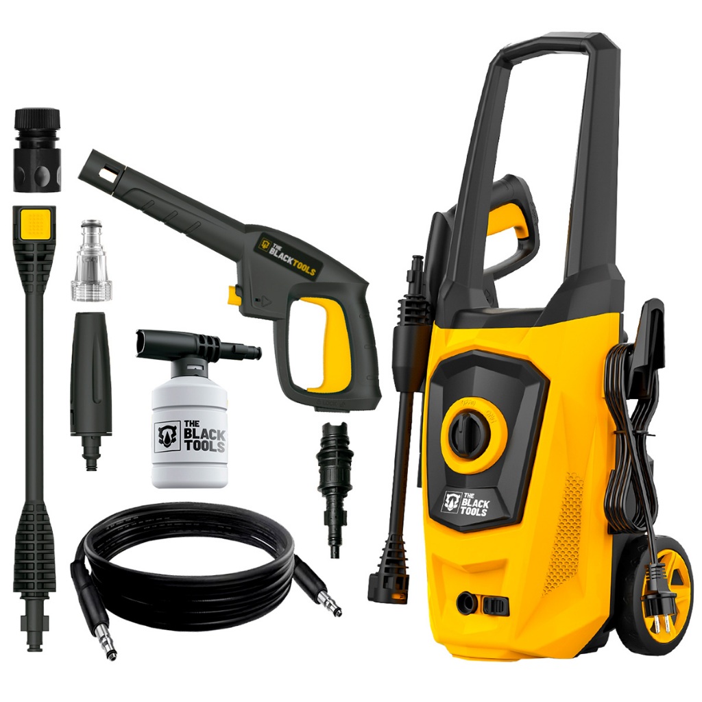 Lavadora De Alta Pressão Portátil Turbo 1750psi 1500w Amarelo 60hz The Black Tools em Oferta na Shopee